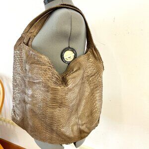 'SNAKESKIN' XL BUCKET BAG/HOBO SHOULDER BAG